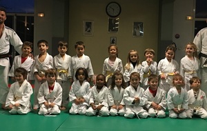 Remise des nouveaux grades Cours Baby-Judo Tarbes 16 décembre 2016
