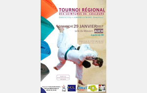 Résultats Tournoi Régional Ceintures de Couleurs Cadets et Juniors/Seniors Auch 29 janvier 2017