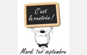 Reprise des cours mardi 1er septembre 2020