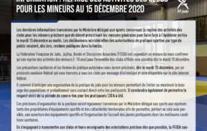 Reprise des cours mardi 15 décembre 2020