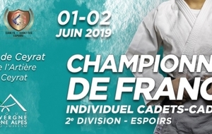 Championnats de France Cadets 2ème division et Espoir Ceyrat 2019